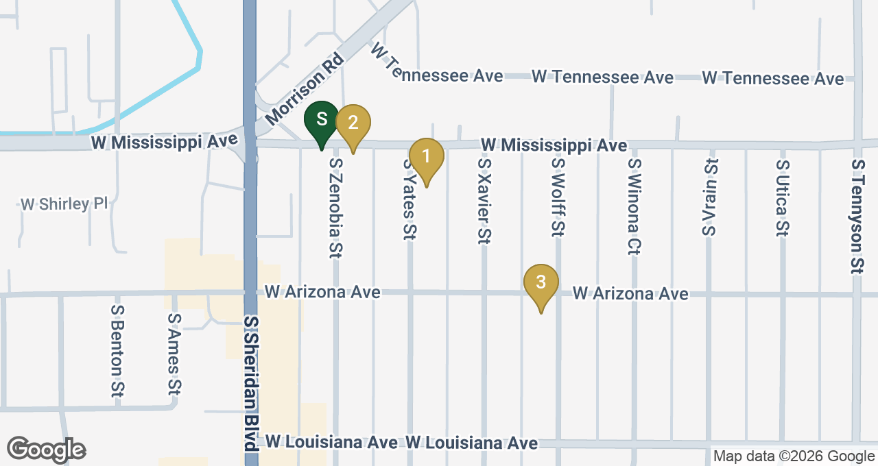 Map of this property and its comparable sales